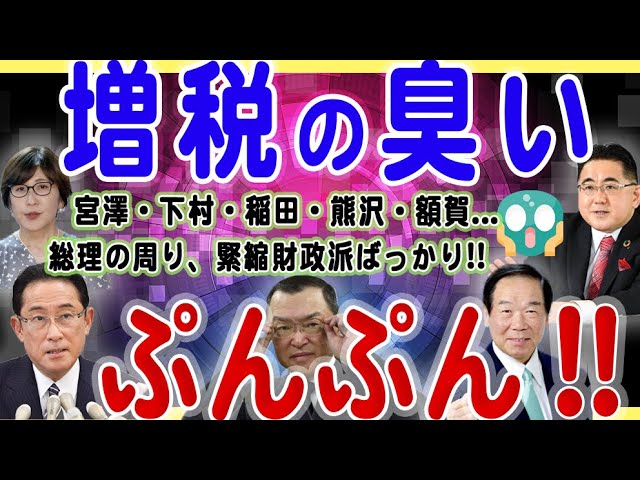 【増税の臭いぷんぷん❗️】岸田総理の周り、「緊縮財政派」ばっかりでびっくり❗️財政健全化勢力の実態❗️宮沢洋一税調会長、稲田朋美氏、熊沢亮丸・内閣官房参与は筋金入りの緊縮財政・増税派